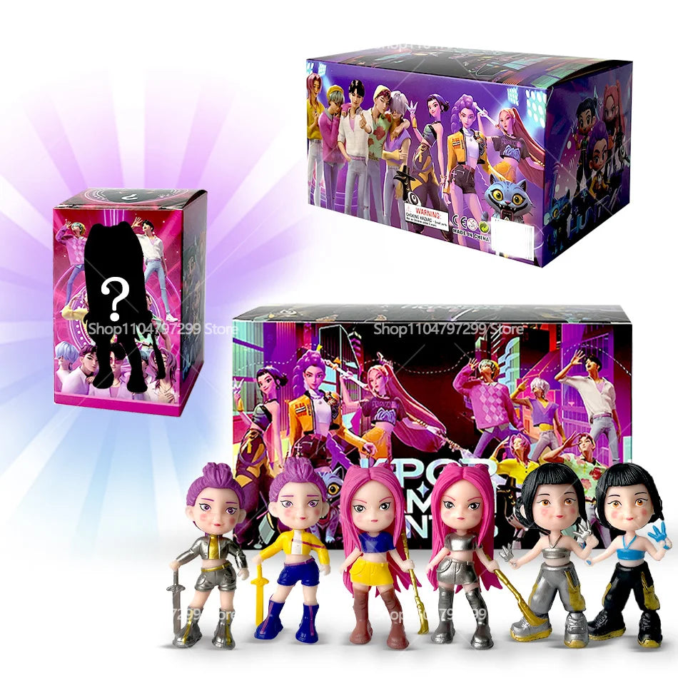 2026 NEW Anime KPop Devil Hunter Doll Vinyl Toy Rumi Mira Zoi Character Vinyl Mask Blind Box Ornament Toy Christmas Gift