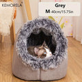 KEMORELA Winter Cat Bed Self-Warming Puppy House Cozy Cat Sleeping Cave Beds Indoor Kitten Nest Kennel Hut for Small Medium Cats