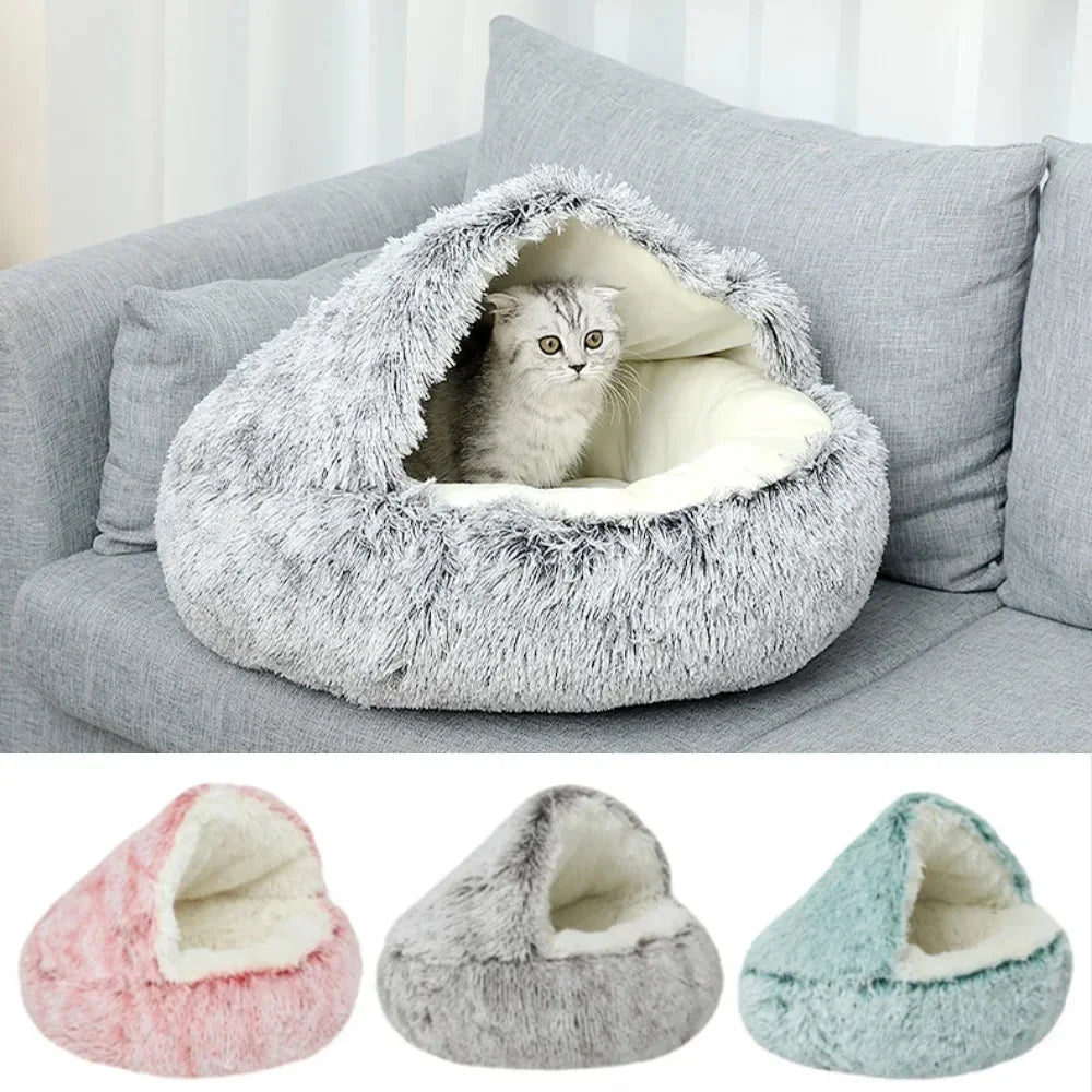 Cat Bed Honey Pot Cave - Warm Washable Kennel Nest