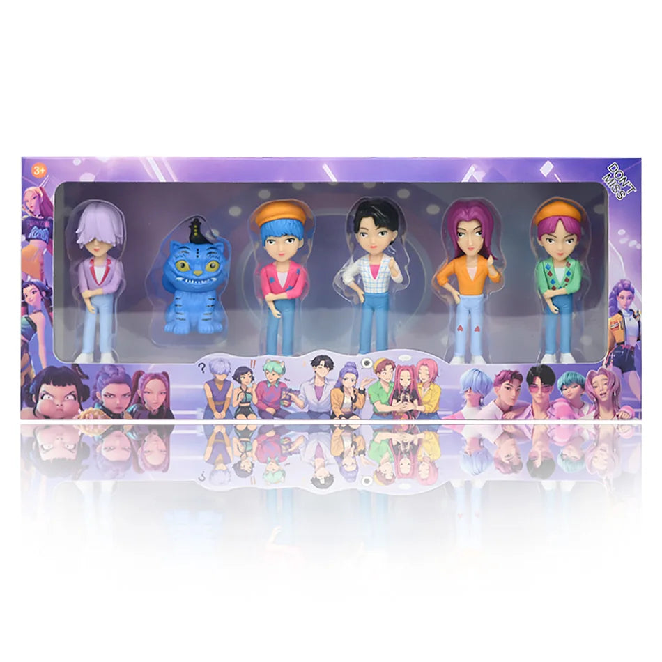 2026 Hot Kpop Devil Hunter Rumi Zoe Mira anime polyvinyl chloride character collection desktop trinkets Childrens New Year gifts