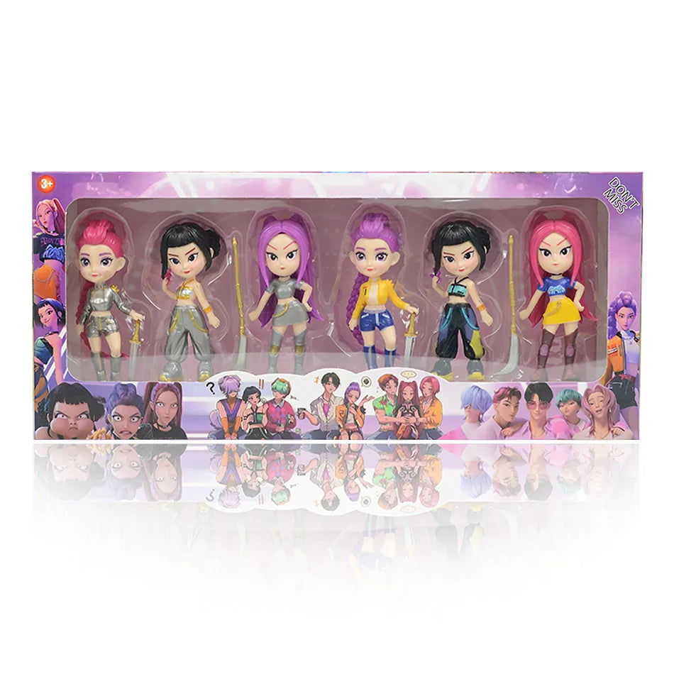 2026 Hot Kpop Devil Hunter Rumi Zoe Mira anime polyvinyl chloride character collection desktop trinkets Childrens New Year gifts