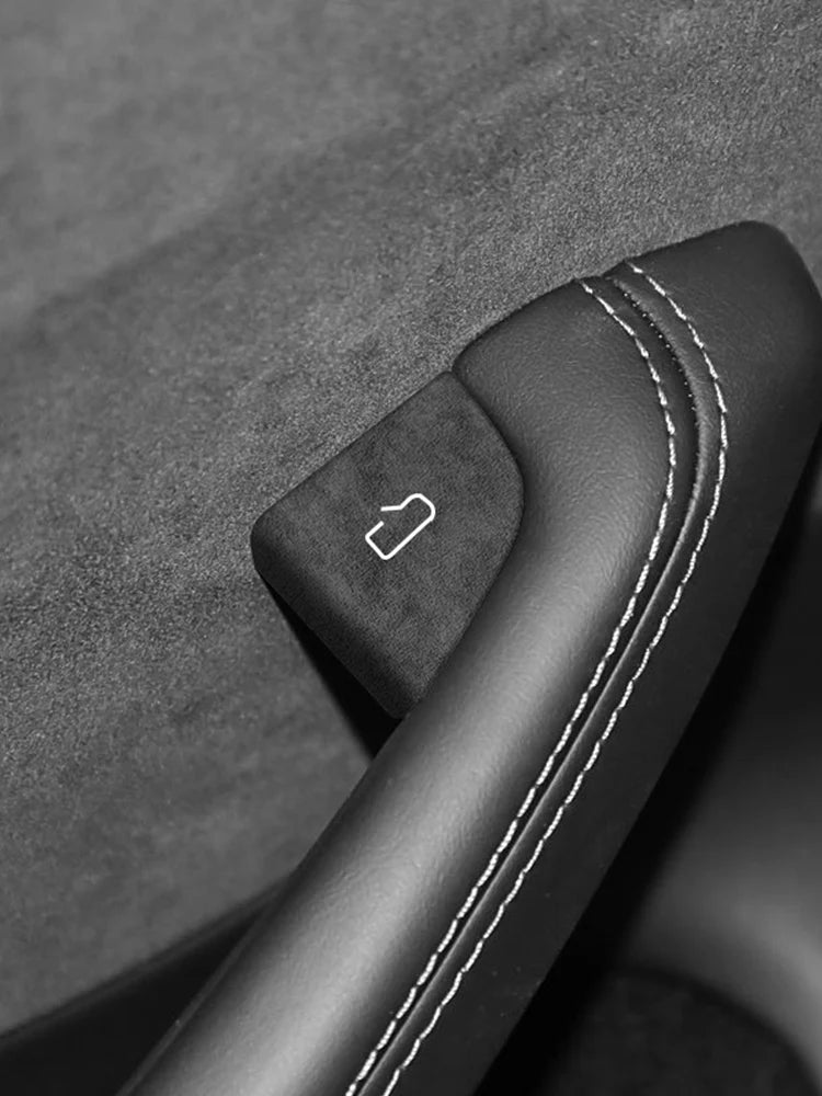 For Tesla Model 3 (2024-) / Model Y (2025-)  Made of Alcantara Door Switch Patch Trim Sticker Cover Car Interior Accessories