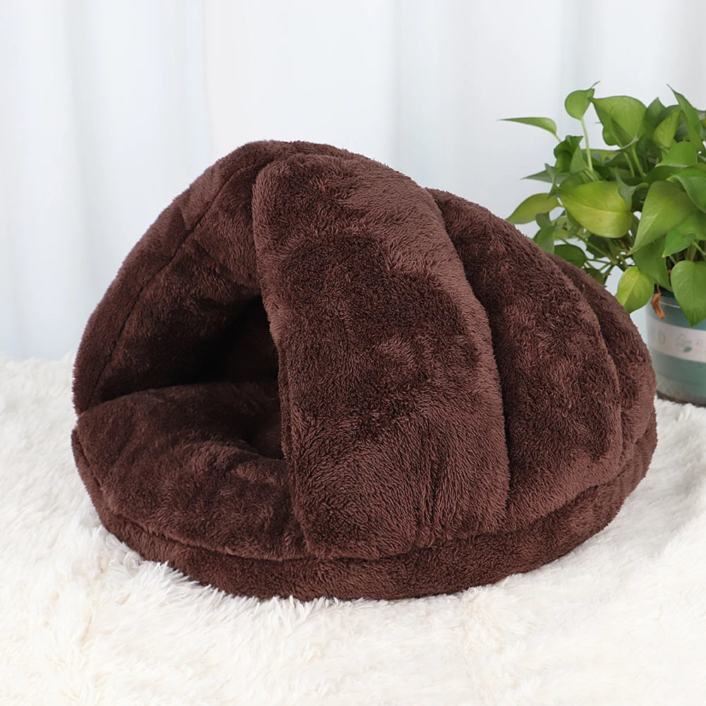 Bed Winter Warm Plush Pet Puupy Kitten Nest Kennel
