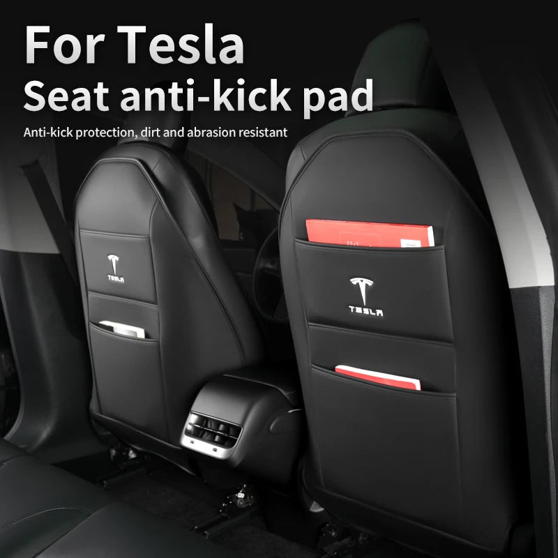 Car Seat Anti-Kick Pad Storage Mat Seatback Protector Cover Accessories For Tesla Model 3 Model S Model X Model Y Roadster