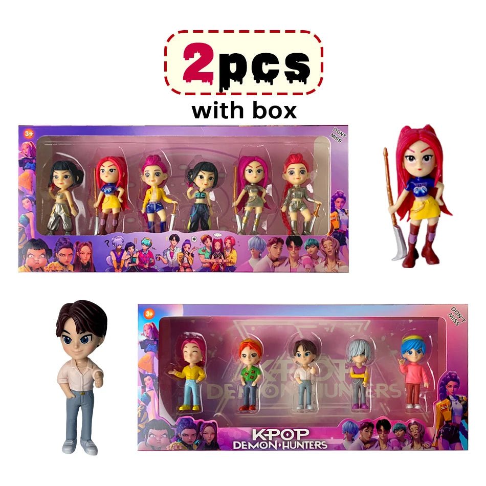 2026 Hot Kpop Devil Hunter Rumi Zoe Mira anime colección de personajes de cloruro de polivinílico baratijas de escritorio regalo