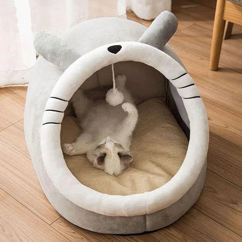 Cat Bed Honey Pot Cave - Warm Washable Kennel Nest