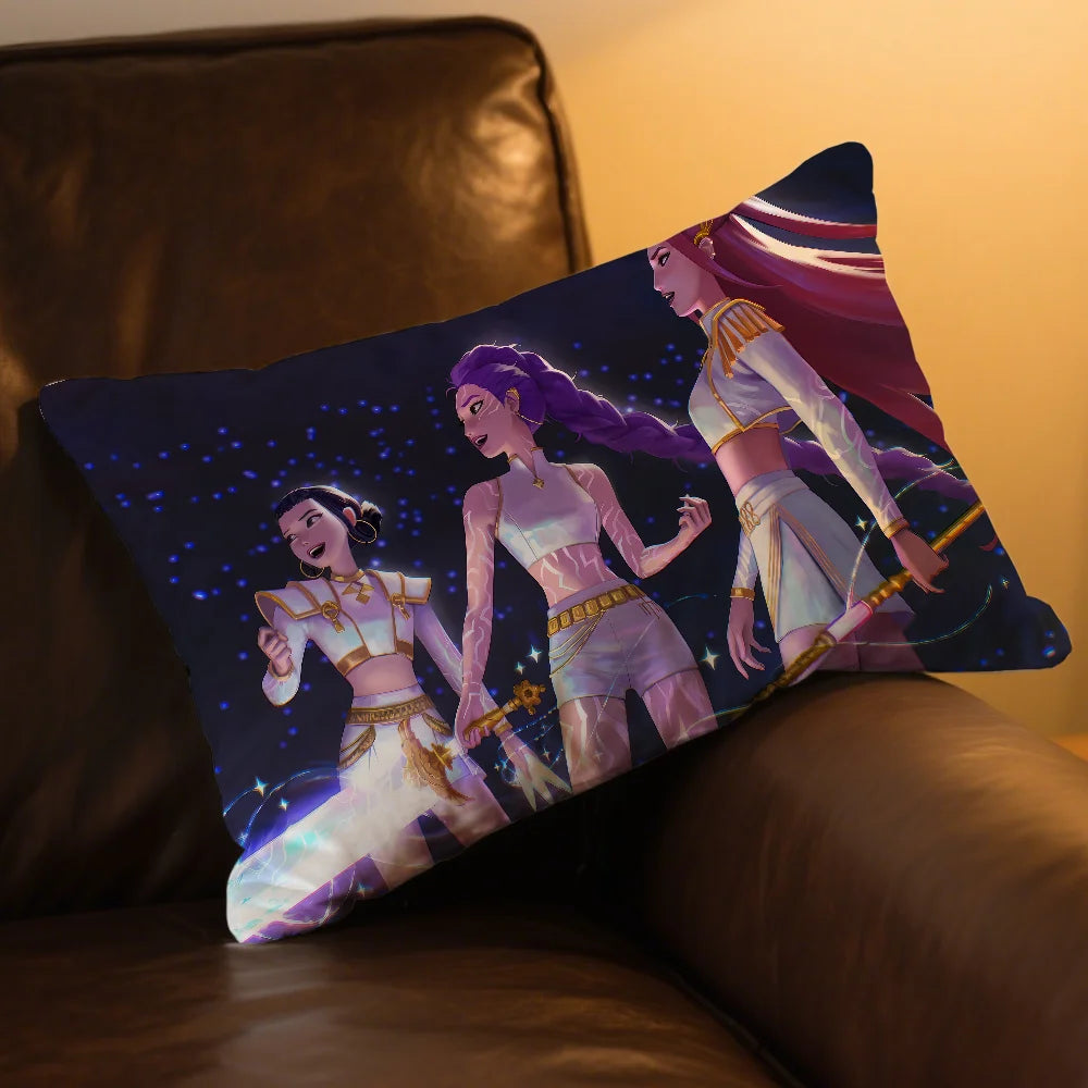 cushion cover Rectangle Pillow Case Demon KPop Printing Bedside Sofa Hunters Room Home Decoration Pillowcase