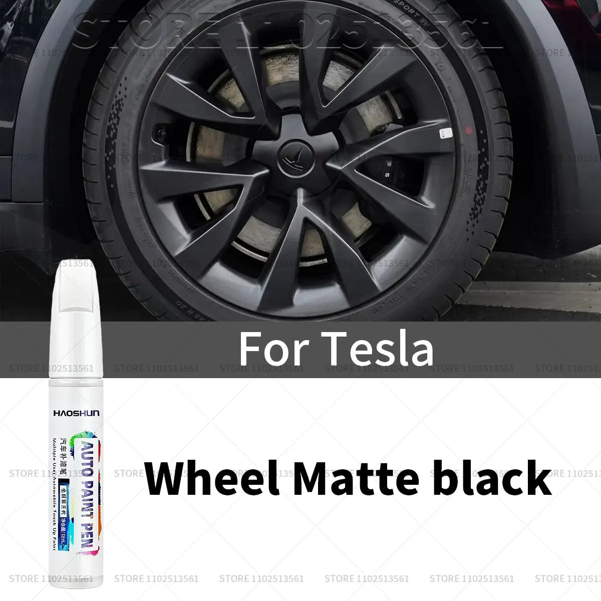 For Tesla Model 3 Y X S Car Paint Scratch Repair Pen Touch Up Wheel Hub Touch Up Pen Black Pearl White Silver Deepsea Blue Red