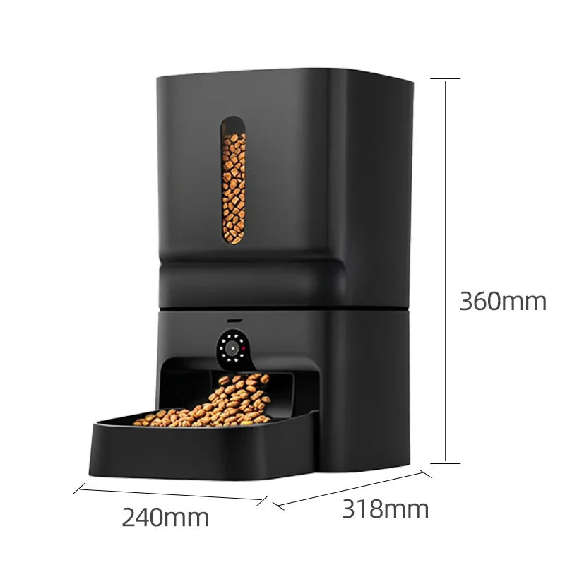 7L Large Capacity Automatic Cat Feeder With Camera Vedio WiFi Cat Food Dispenser Pet Smart Voice Auto Feeder For Cats Dogs Bowl