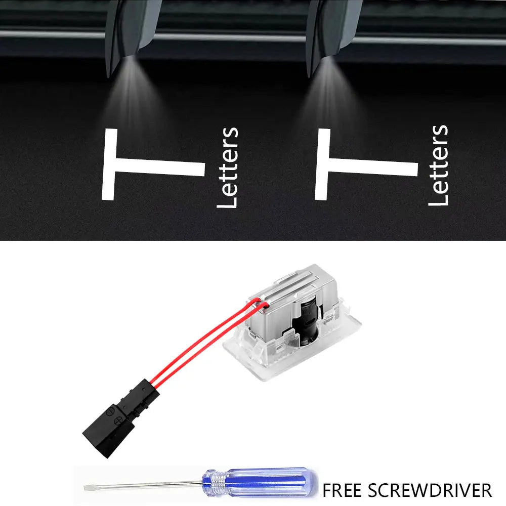 For Tesla Model 3 highland LED Logo Projector Puddle Lights Ultra-Bright Welcome Light 3D Laser Ghost Shadow Light Model Y 2025