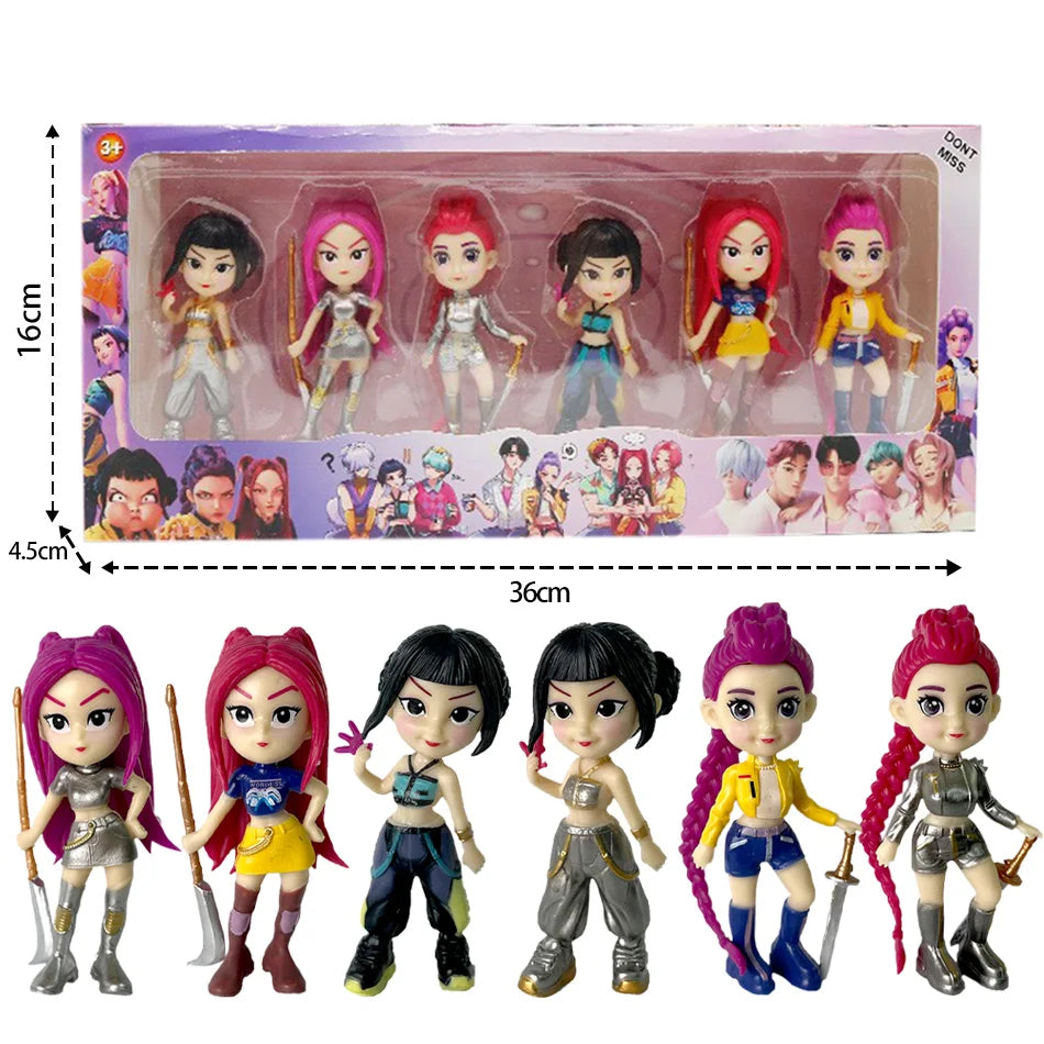 2026 NEW Anime KPop Devil Hunter Doll Vinyl Toy Rumi Mira Zoi Character Vinyl Mask Blind Box Ornament Toy Christmas Gift