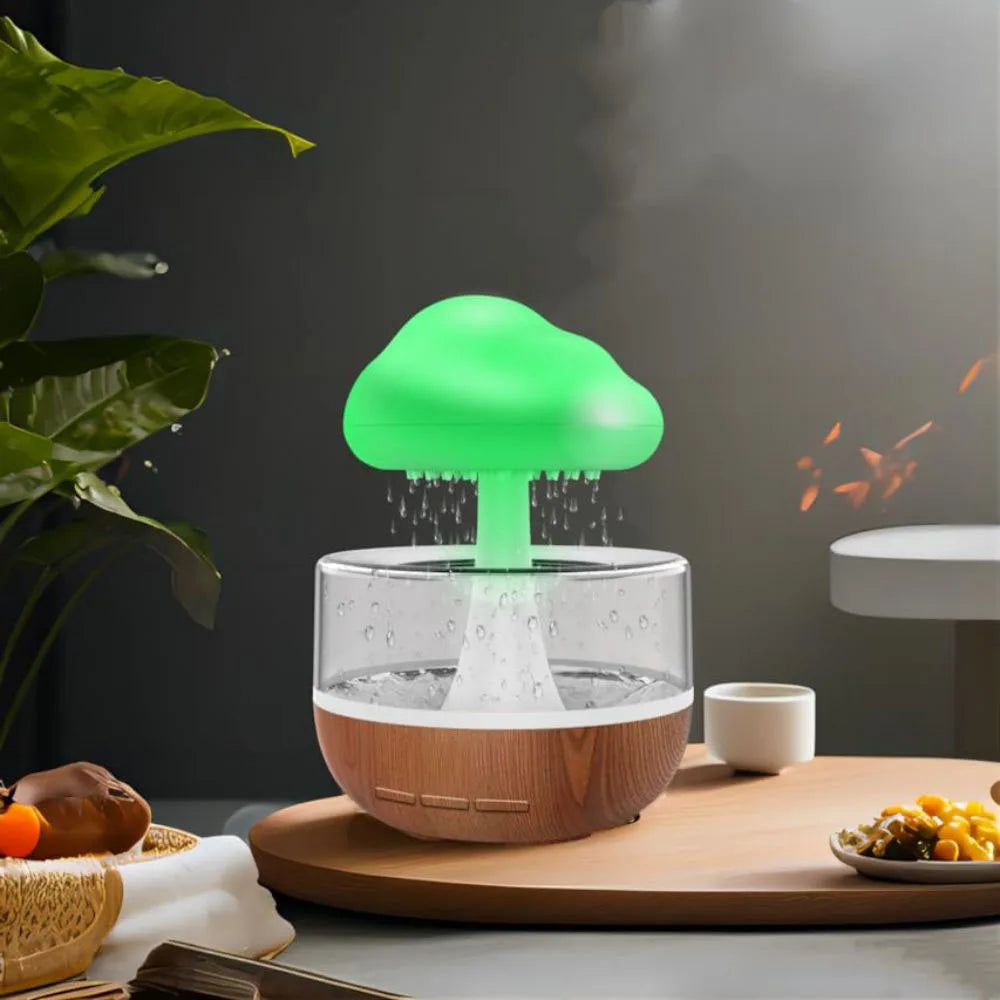 Colorful Rain Cloud Humidifier Mushroom Shape